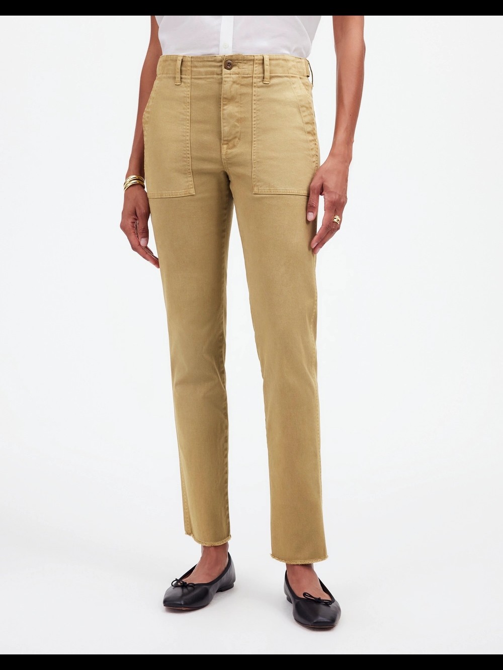 Madewell Khaki Slim Straight Utility Pants